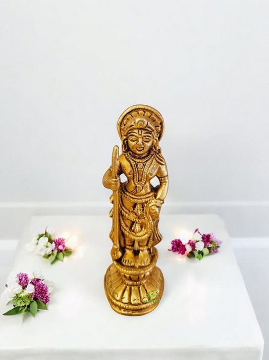 Handmade Brass Udupi Idol | Perfect Addition to Your Sacred Home Temple | Brass Udupi Murti ( Yellow, 4.4 inch)