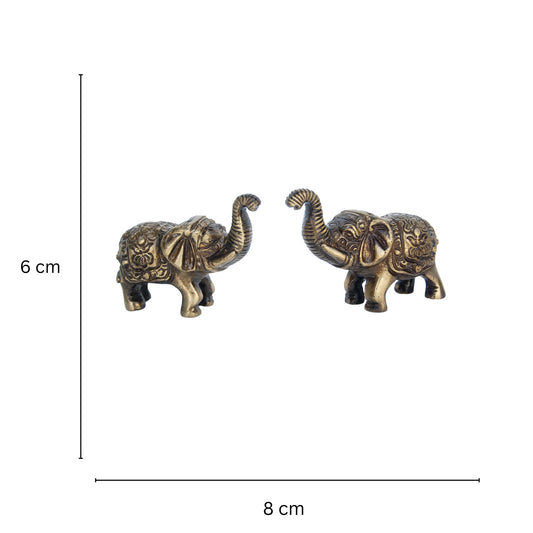 Elephant pair of Brass in Antique Finish