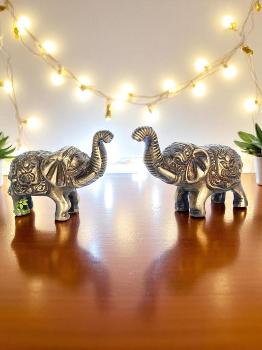 Elephant pair of Brass in Antique Finish