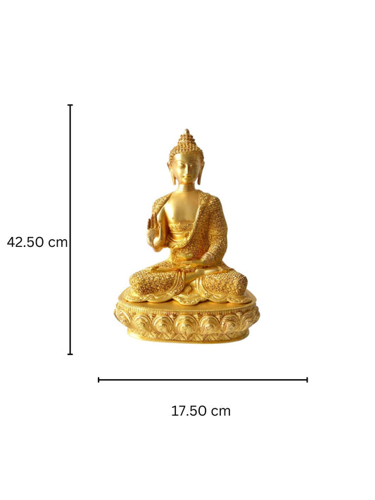 Lord Buddha Brass Made Decorative Figure Super Fine Carving