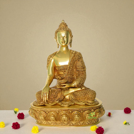 Unique Sculpture of Lord Buddha in Antique Finish