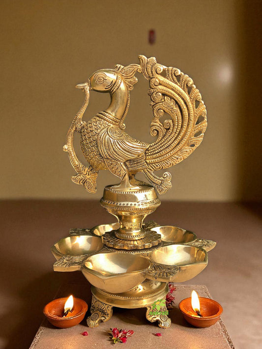 Designer Decorative Peacock Decorative Oil Lamp