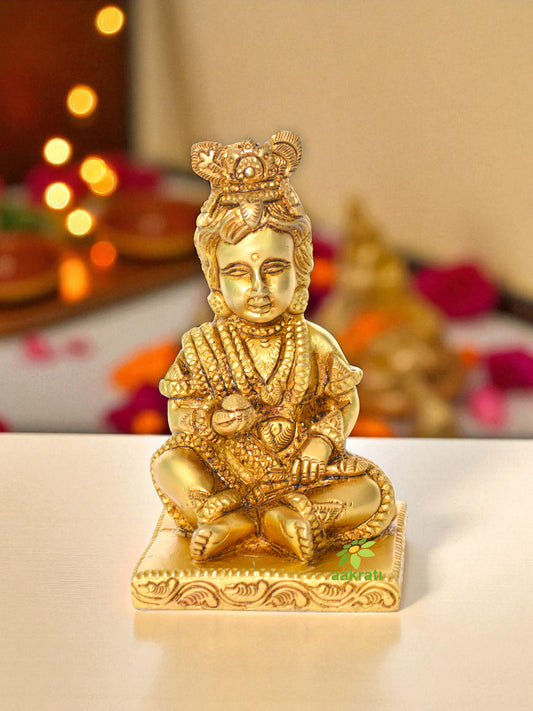 Brass Baby Krishna Makhan Chor Brass metal Statue