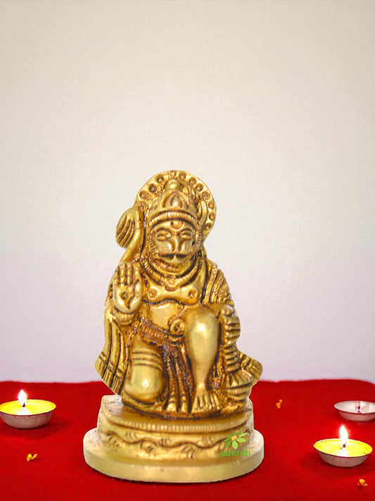 Brass Statue of Hanuman Religious Temple figure