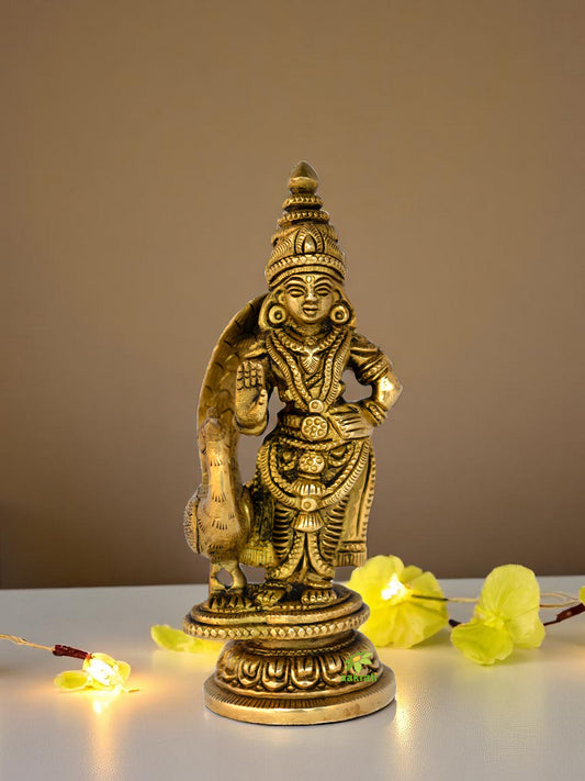 Lord Murgan Brass Statue Pooja Ghar Figure