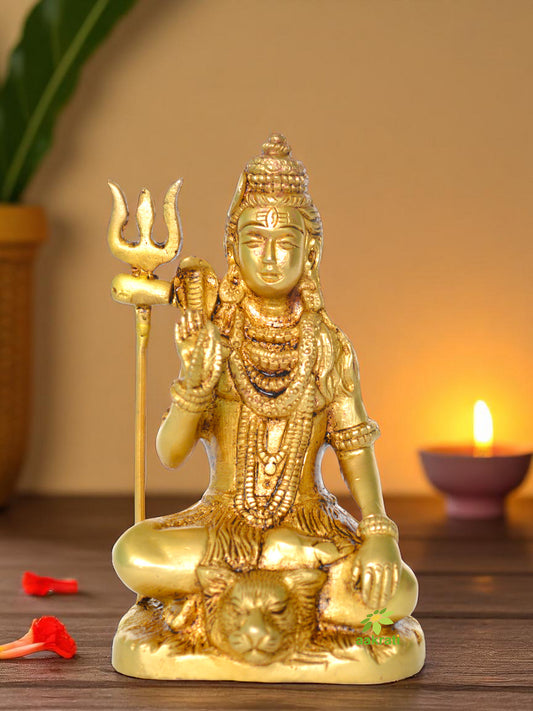 Lord Shiva Statue- Brass Metal Hand Crafted item for gift /Home/temple