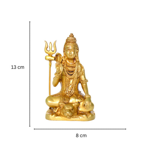 Lord Shiva Statue- Brass Metal Hand Crafted item for gift /Home/temple