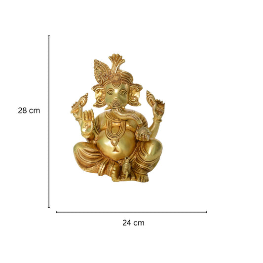 Ganesha Decorative Pooja Ghar/Home Decor Brass Statue