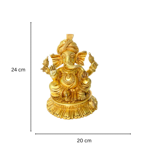 Lord Ganesha Brass Metal Decorative Home Decor/Pooja Ghar sculpture