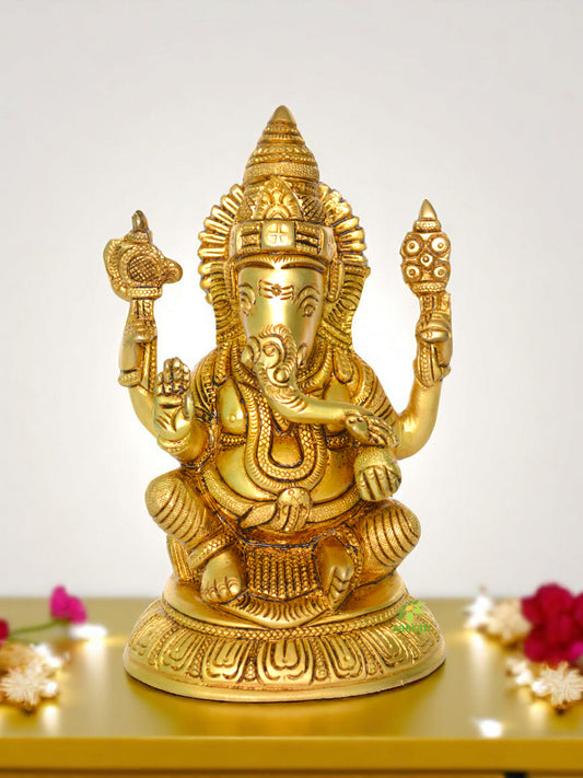 Statue of Lord Ganesha in Antique Finish