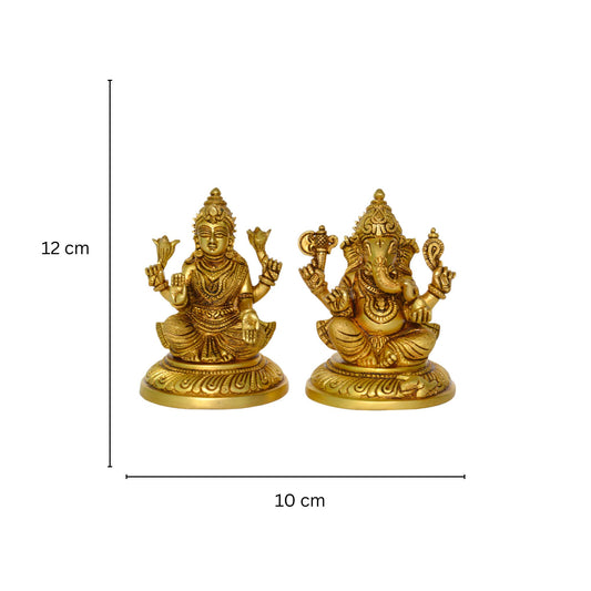 Laxmi Ganesha Pair for Home Temple