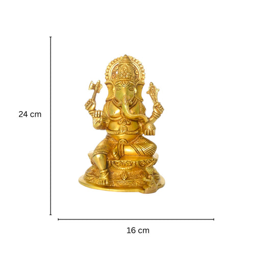 Ganpati Brass Metal Statue for Home Temple