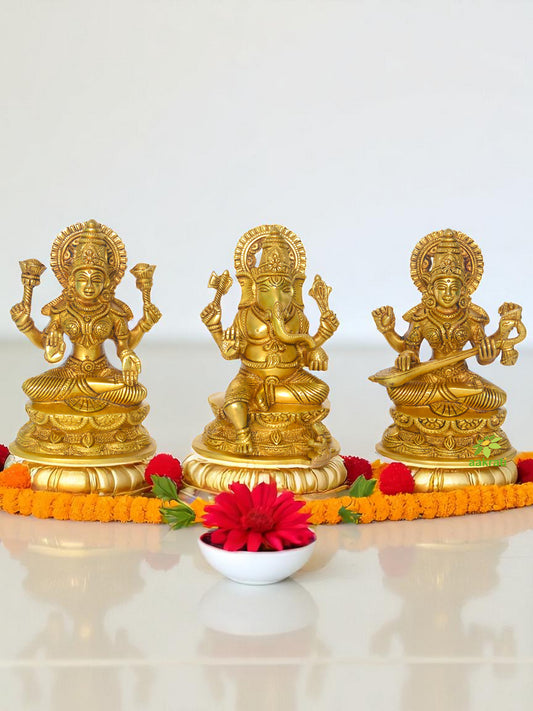 Ganesh Laxmi Saraswati Beautiful Figure for Temple or Decor