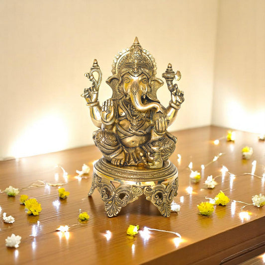 Lord Ganesha Sitting Pooja Ghar/Home/Office/Decor Statue