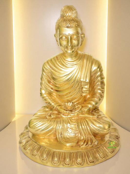 Gautam Buddha brass made antique finish statue