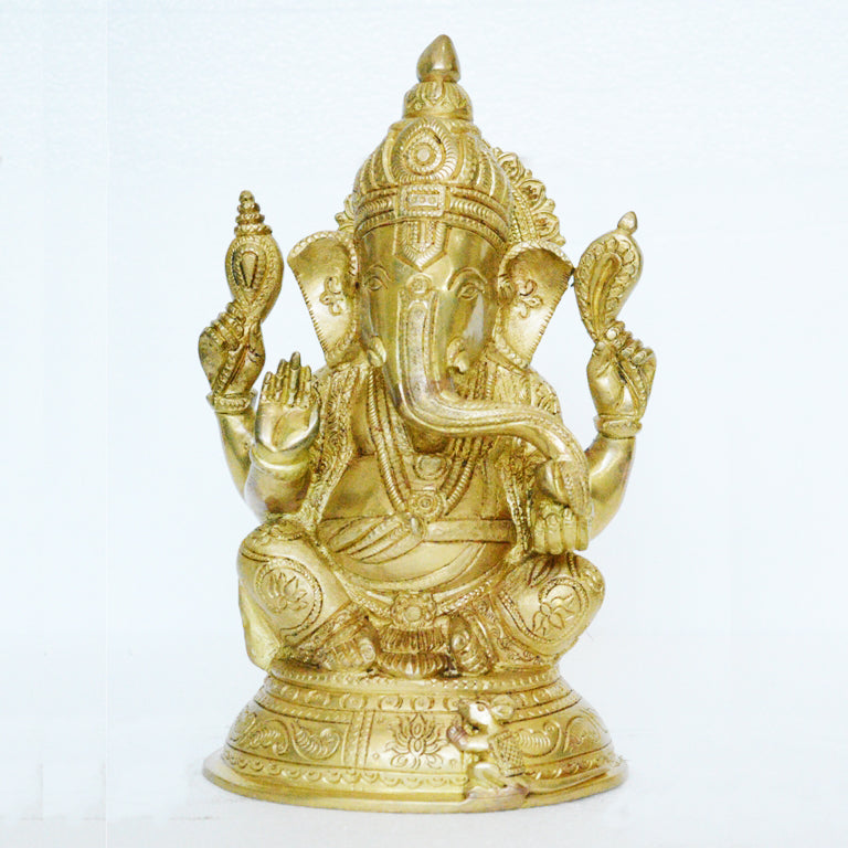 Lord Ganesha- A Decorative Brass Statue for Gift/Decor purpose Aakrati