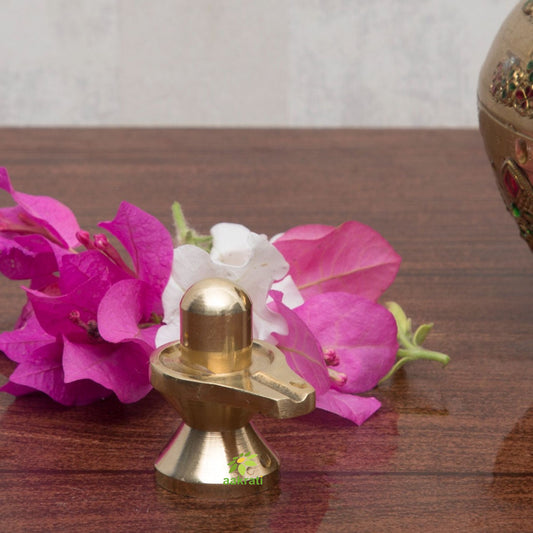 Brass Small Shivling for Home Temple and Office Religious Figurine Perfect finish Statue of Shiv Lingam for Pooja temple, gift and decor