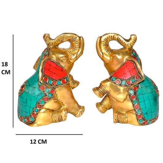 Book End of Elephant Turquoise work by Aakrati
