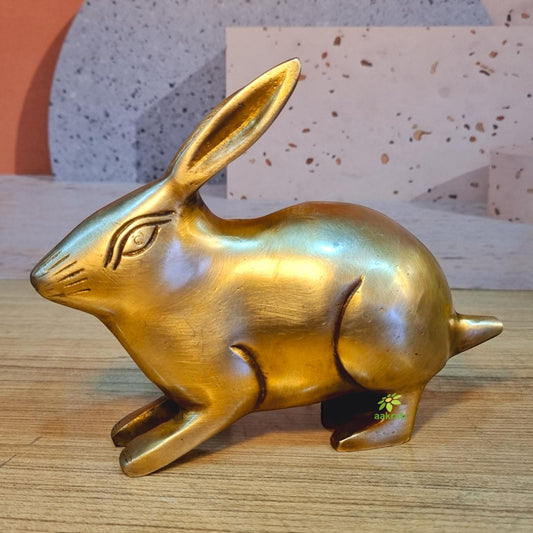 Rabbit Figurine Made From Brass Handmade Figure With Antique Finish Home Decoration Animal Figurine