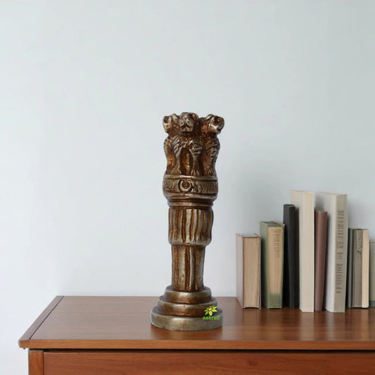 Ashok Stambh ( Satya Mev Jayte ) Brass Statue For Office and Table Decor Showpiece