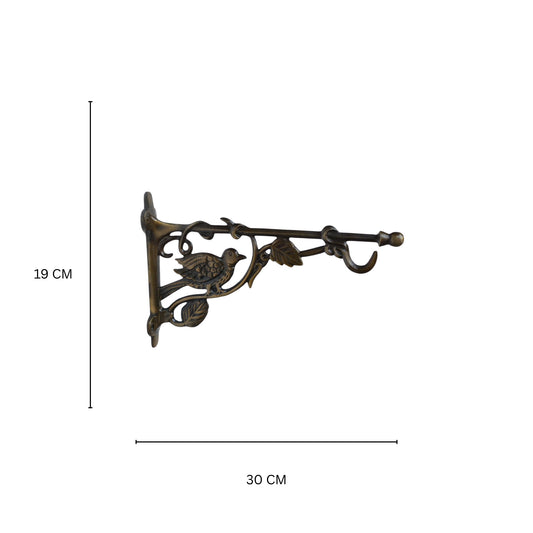 Aakrati Bird And Tree 12 inch Side Wall Holder For Towels Keys or Door Bell