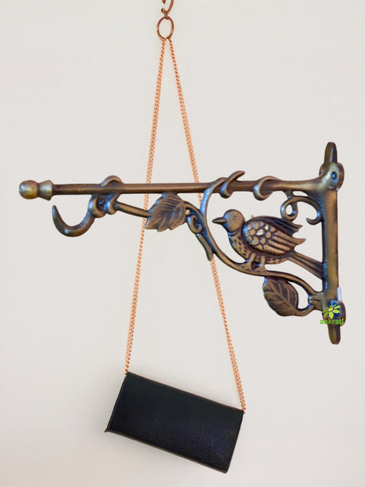 Aakrati Bird And Tree 12 inch Side Wall Holder For Towels Keys or Door Bell