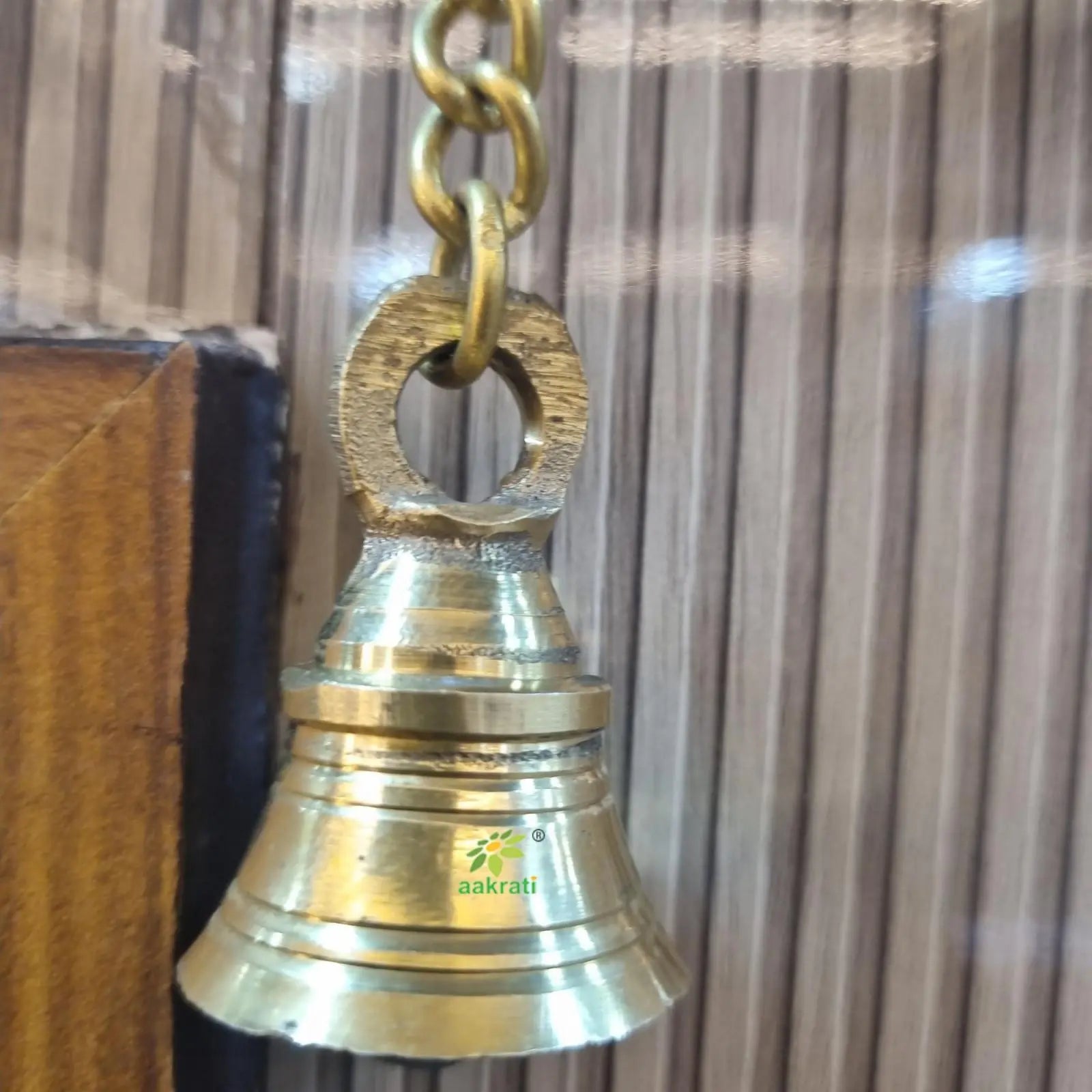 Aakrati Wall Hanging Deepak With 3 Bells| Wall Diya with Bells Made of Brass Metal| Wall Décor| Indian showpiece for Gift|(Multicolor) Aakrati