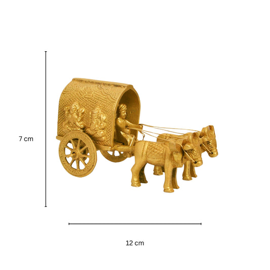 Traditional Bull cart with Hindu god statue Laxmi Ganesh figure- Best Gift and home decor Sculpture