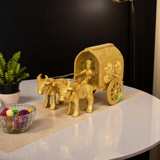 Traditional Bull cart with Hindu god statue Laxmi Ganesh figure- Best Gift and home decor Sculpture