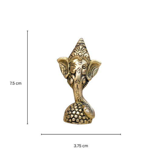 Brass Small Ganesh Statue handmade ganesh trunk statue