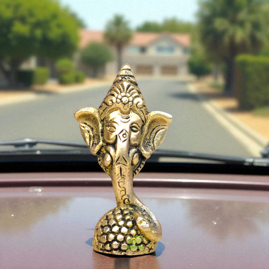 Brass Small Ganesh Statue handmade ganesh trunk statue