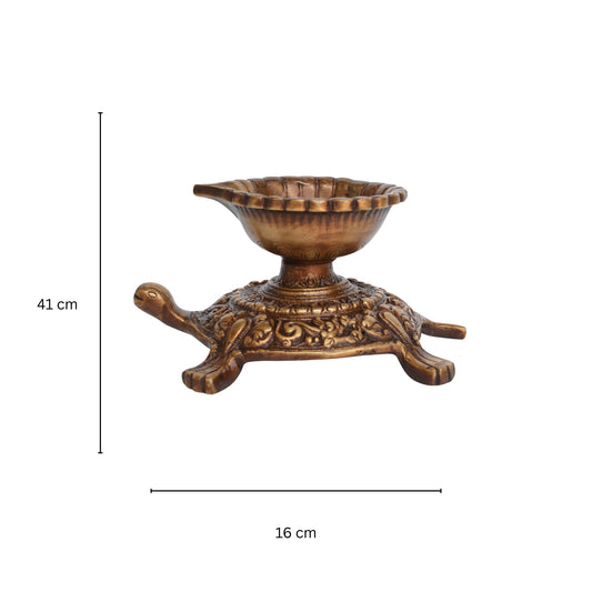 Deepak on Tortoise made in brass best indian handmade gift and craft