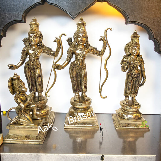 Brass made Ram Darbar statue for pooja ghar