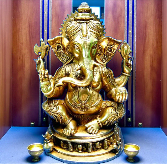 Lord Ganesha Brass made Statue by Aakrati