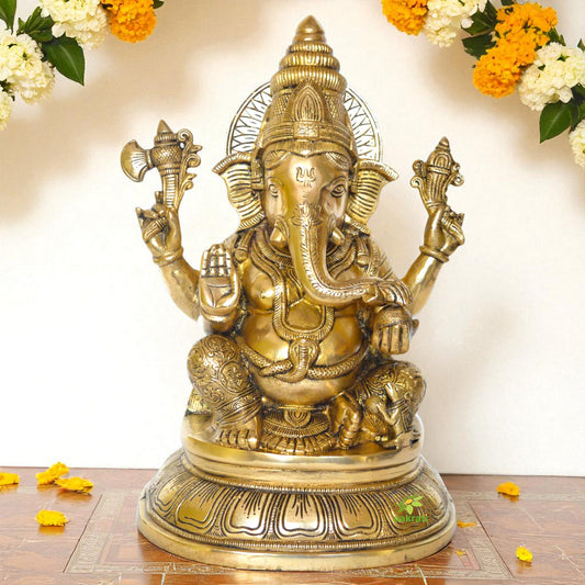 Lord Ganesha Brass made Statue by Aakrati