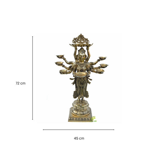 Ten Hand big size deep lady deep laxmi statue