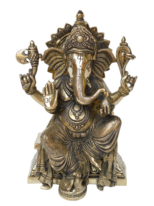 Lord Ganesha Hand Made brass metal decorative statue