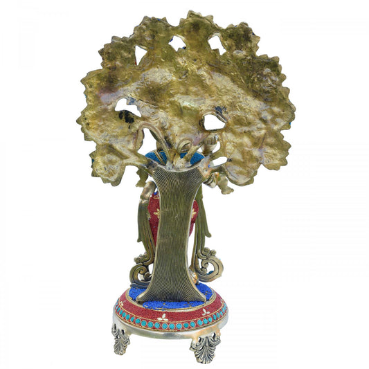 Modern Metal Brass Krishna statue with stone work | Bhagwan krishna idol |home decor |Garden decor |Murti figure