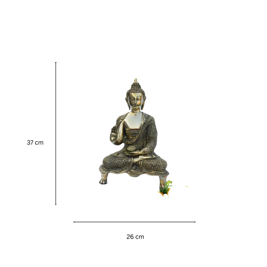 Brass Buddha sculpture | Meditative pose | Smooth textured brass | Handcarved Brass | Yoga sculpture | Exotic Eastern Sculpture