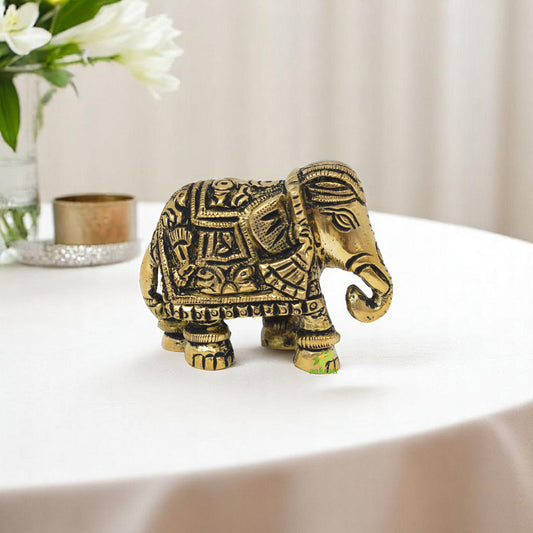 Vashtu elephant solid brass made figure for home, office and hotel etc