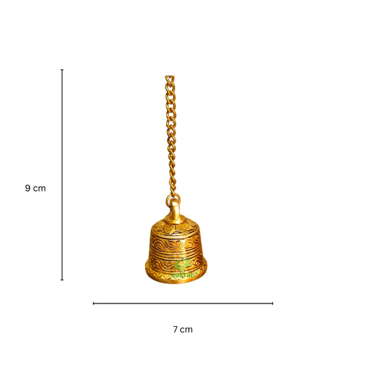 Aakrati Brass Bells with chain to hang for out door and indoor