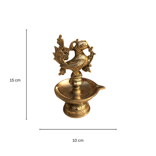 Oil Deepak- Handcrafted & Traditionally Designed Brass Diya, Diwali Diya, Deepak For Pooja, Temple Decor