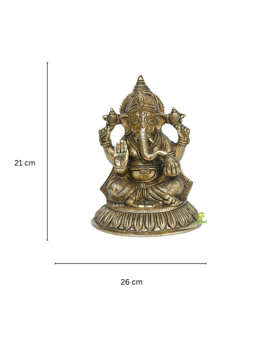 Ganesh Statue, Lord Ganesha Statue,Brass Ganesha Statue, Ganesha for Alter, Vinayak Statue, Hindu Elephant God figure, Ganpati idol
