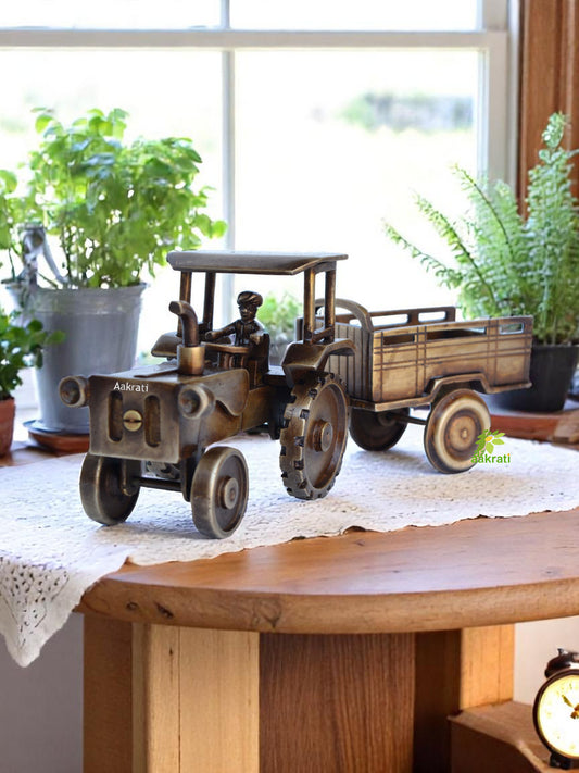 Tractor showpiece made in brass decorative table showpiece for gift at house & office