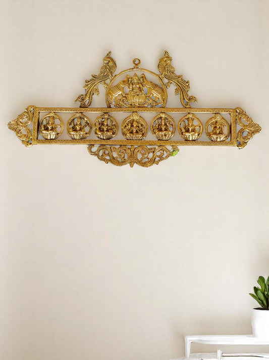 Ashth Laxmi fram wall hanging religious metal decoration by aakrati
