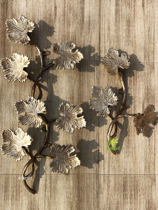 Wall Decor - Farmhouse - Fall Decor - Brass Leaves - brass leaf