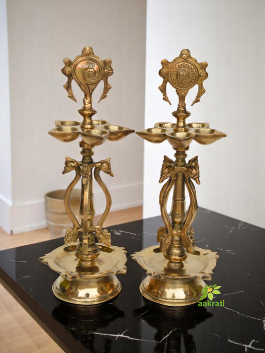 India Handmade Diya Oil Lamp, Diya Stand, Brassdiyas for pooja Brass