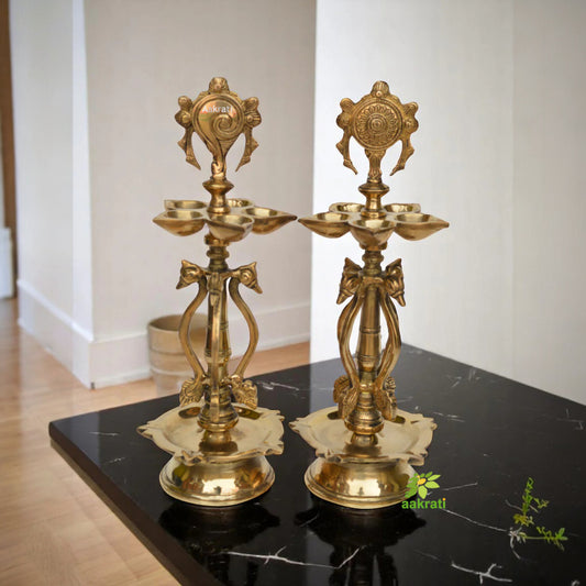 India Handmade Diya Oil Lamp, Diya Stand, Brassdiyas for pooja Brass