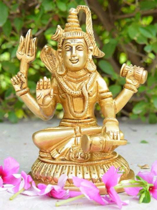 Statue Shiva Idol in Brass Bhagwan Bhole nath Shiva Giving Blessings for Good Luck,Health and Wealth