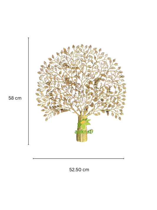 Aakrati Modern Wall Hanging Brass Tree 23 inch With Antique Finish Fits any Small Area